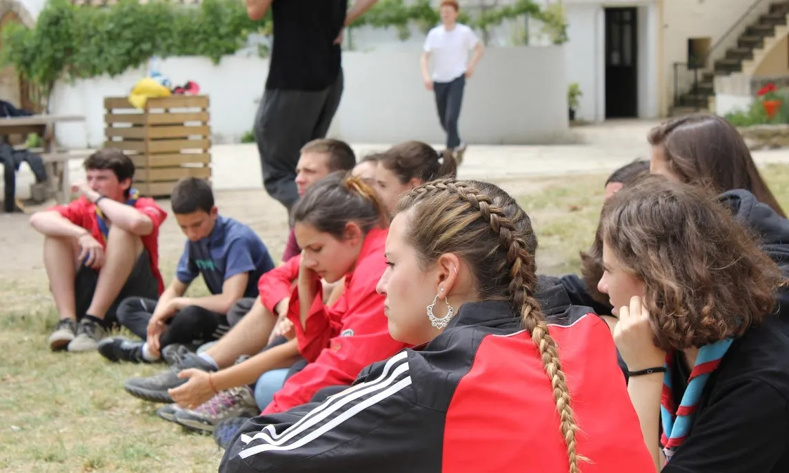 Adolescents participants de la trobada