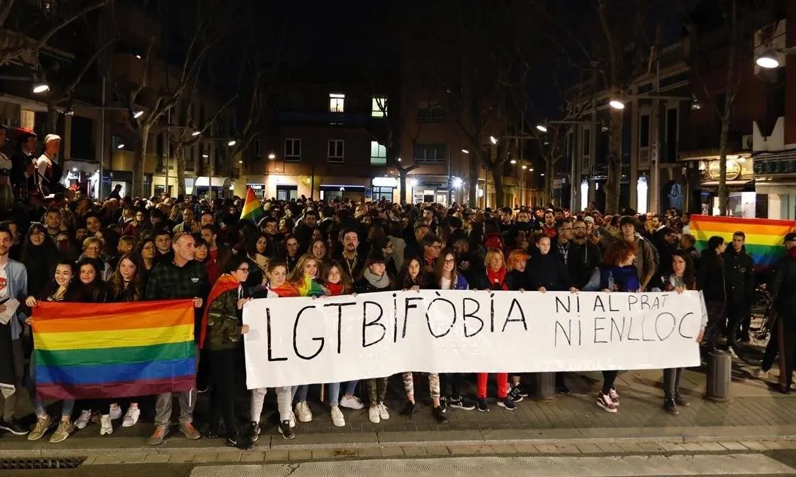 Manifestació de rebuig al Prat de Llobregat