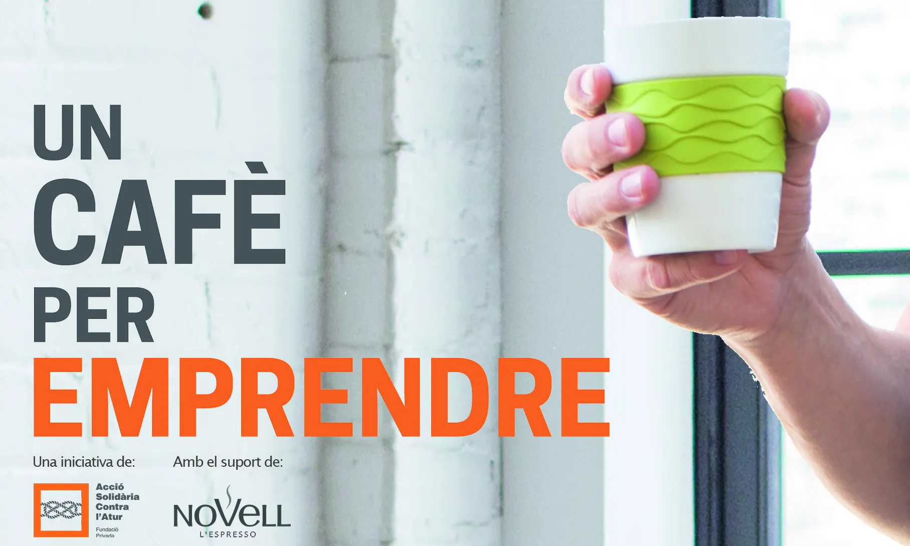 Imatge corporativa de la campanya 'Un cafè per emprendre'.