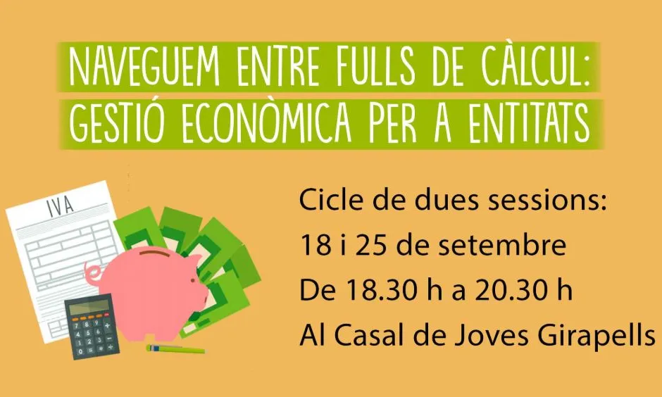 Cartell 'Naveguem entre fulls de càlcul: Cicle de gestió econòmica per a entitats'