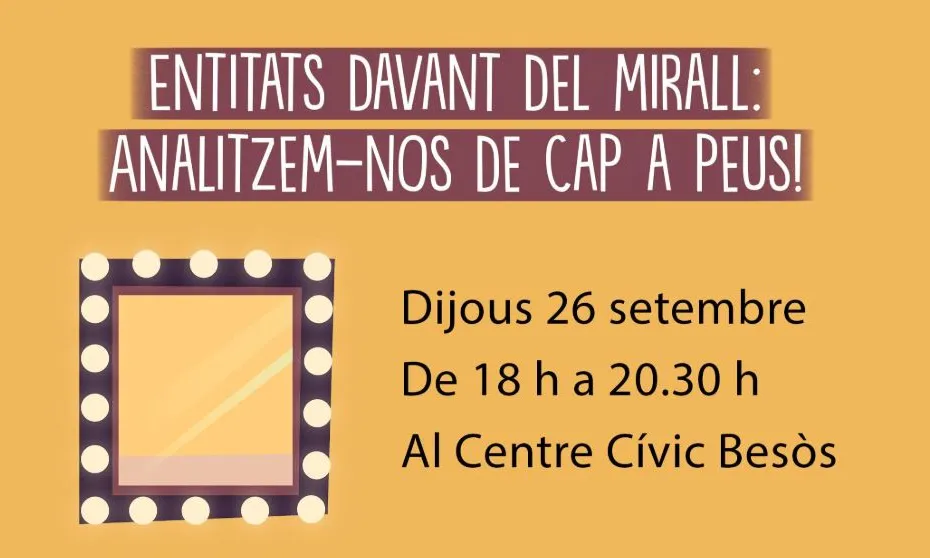 Cartell 'Entitats davant del mirall: Analitzem-nos de cap a peus!'
