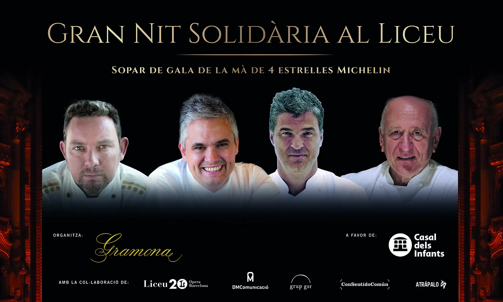 Cartell promocional de la Gran Nit Solidària al Liceu.