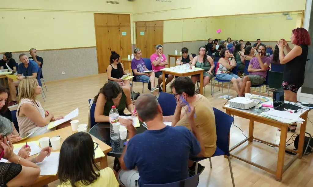 Sessió del procés participatiu d'Òmnia, celebrat entre el juliol i el setembre de 2019