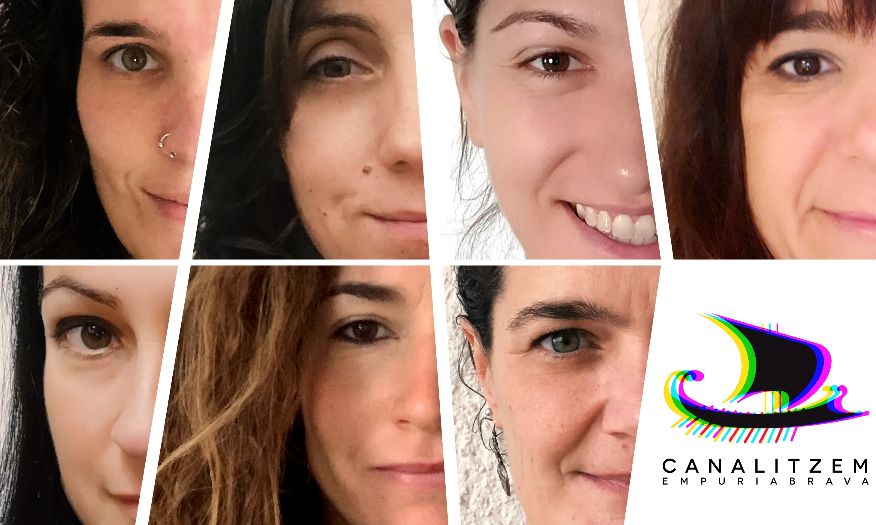 Marta Fuentes, Paola Bagna, Vania Da Rui, Marina Gimeno, Cristina Moreno, Lola Arpa i Victoria Fuentes, membres de Canalitzem. 