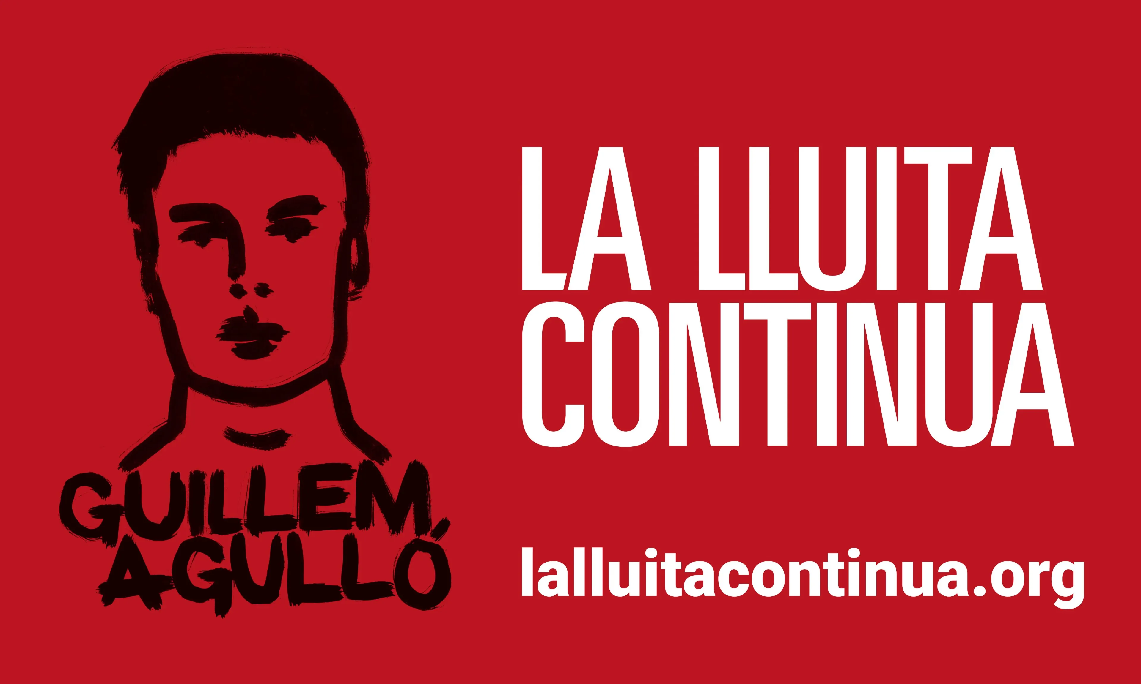 Cartell de la campanya 'La lluita continua' en homenatge a Guillem Agulló
