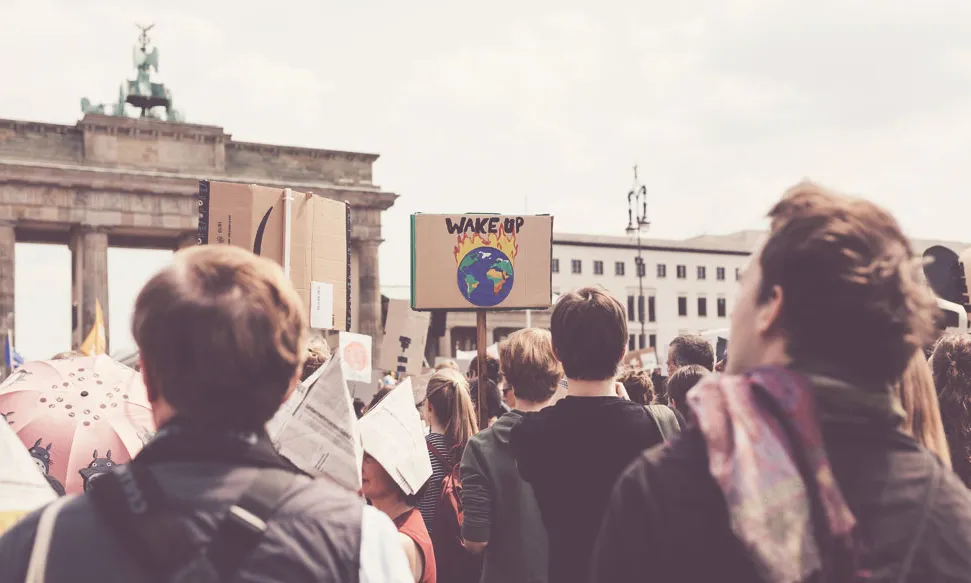 Manifestants per la lluita ecologista.