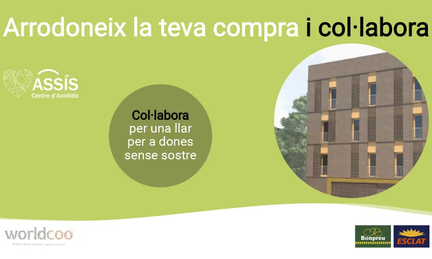 Cartell de la campanya de captació de fons del Centre Assís.