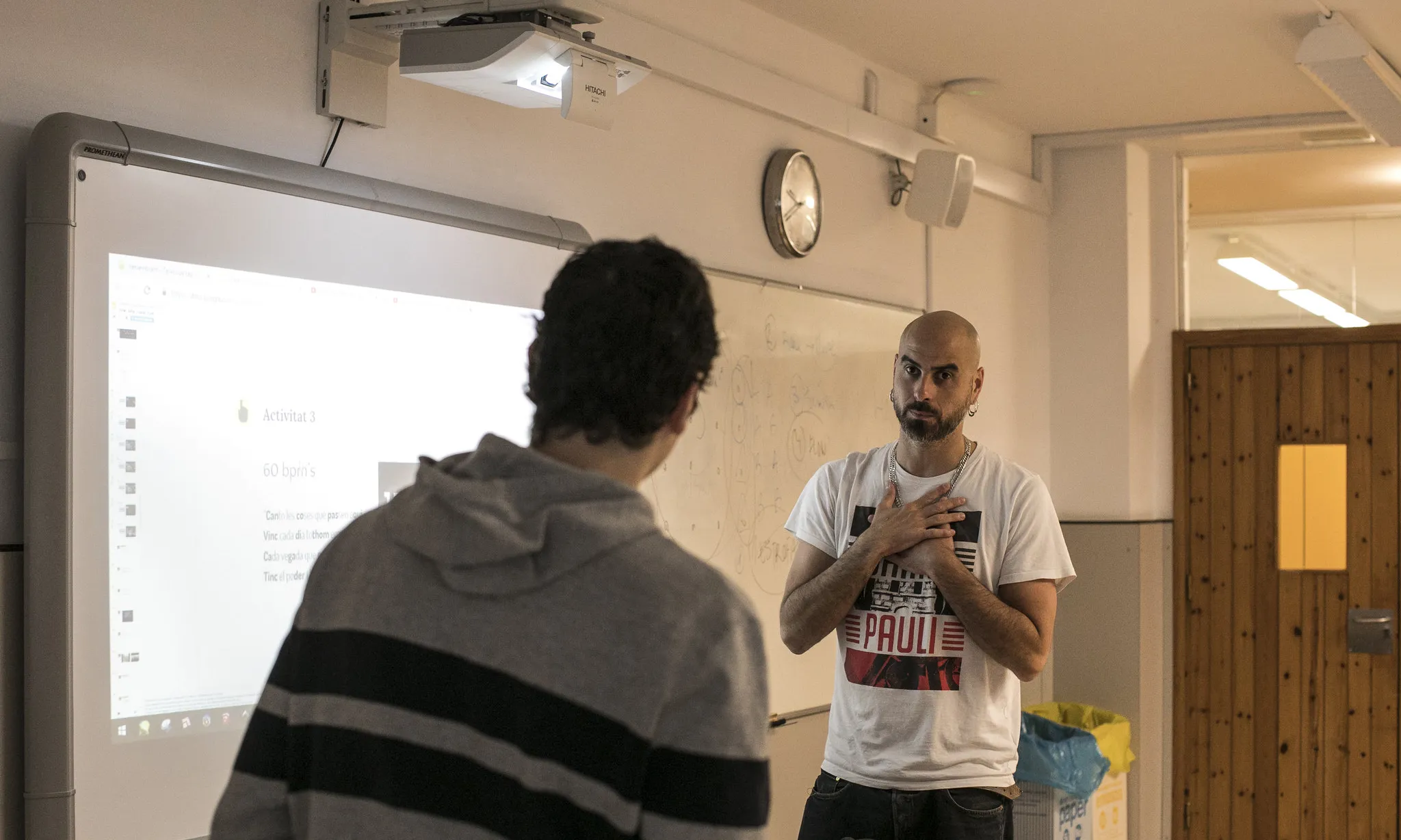 Pau Llonch a l'escola Verduna de Barcelona