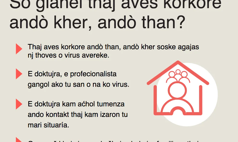 Cartelleria sobre el Coronavirus en romanès