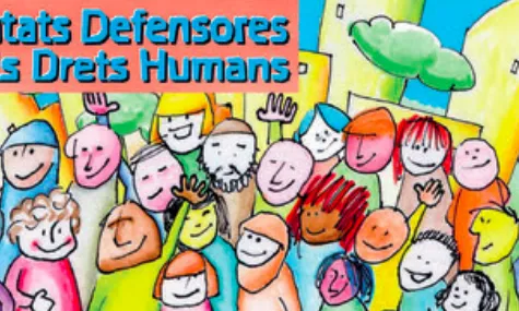 Cartell de la X edició de Ciutats Defensores dels Drets Humans