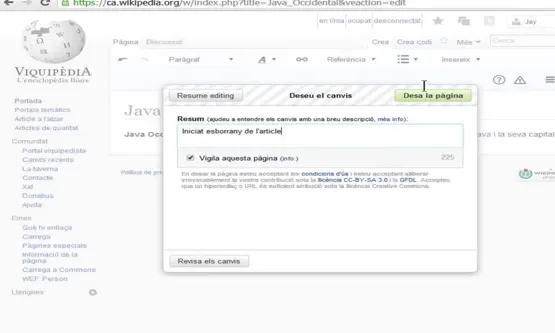 Editant la Viquipèdia