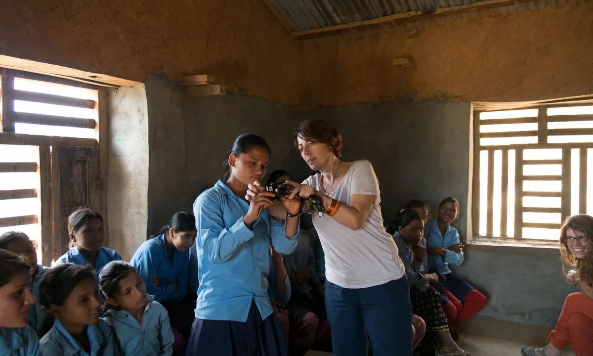 Manisha a una classe de fotografia de be artsy