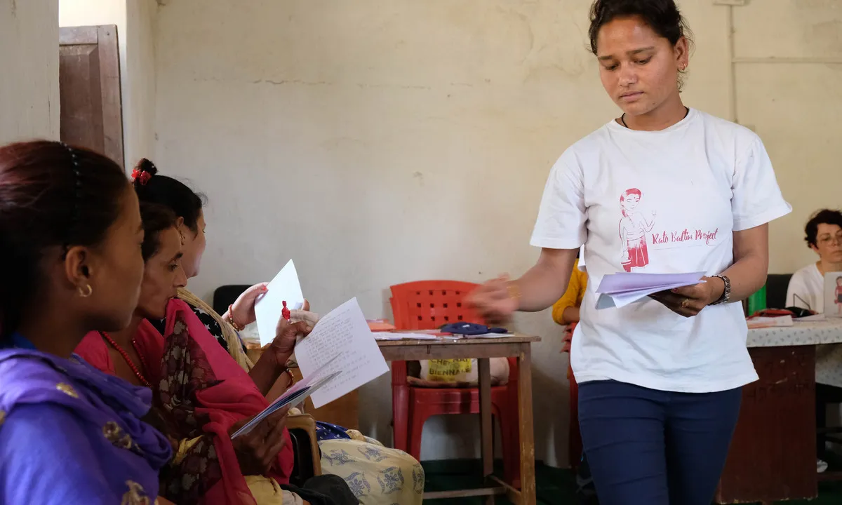 Grup de dones a Oligaun