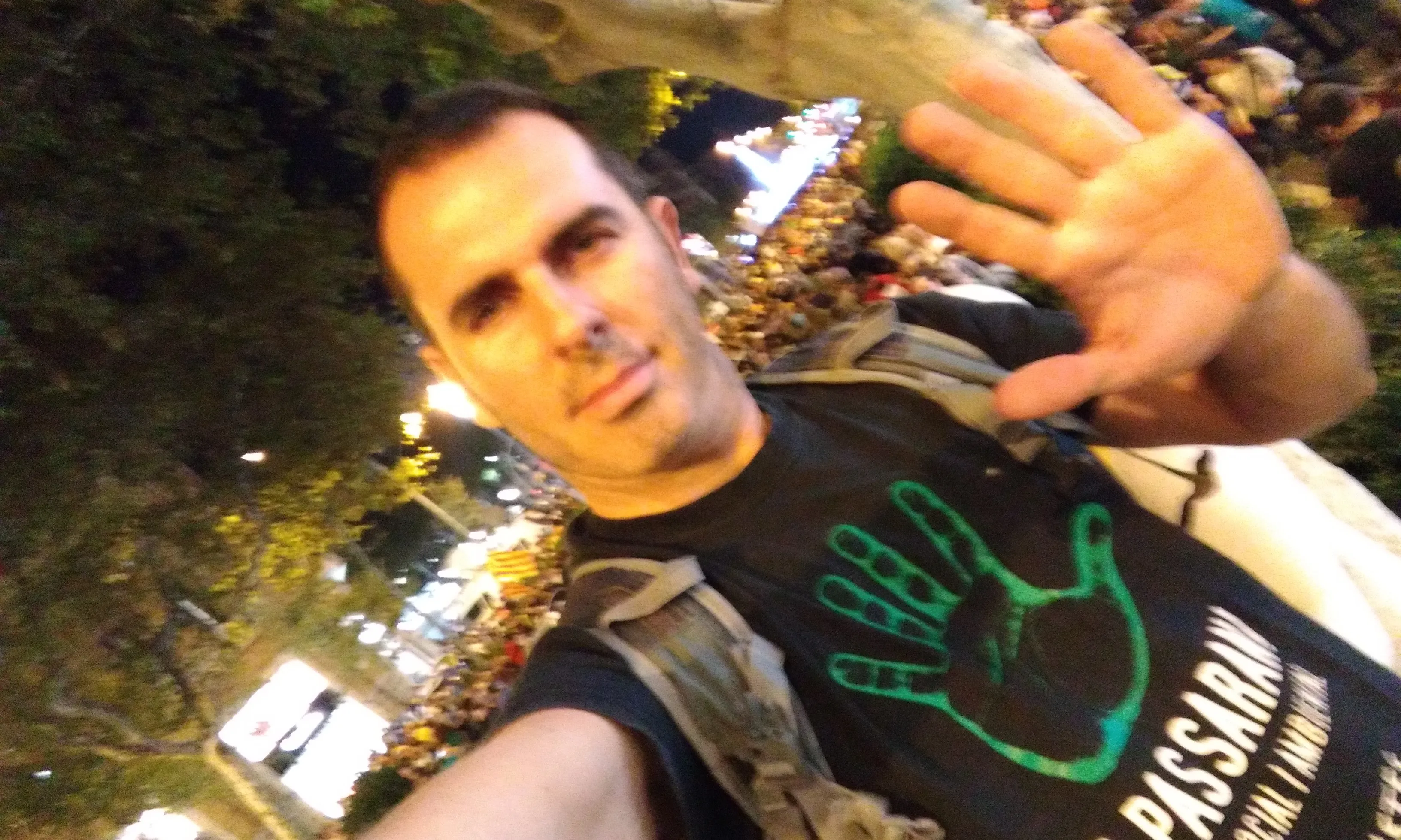 Grau, durant una manifestació.