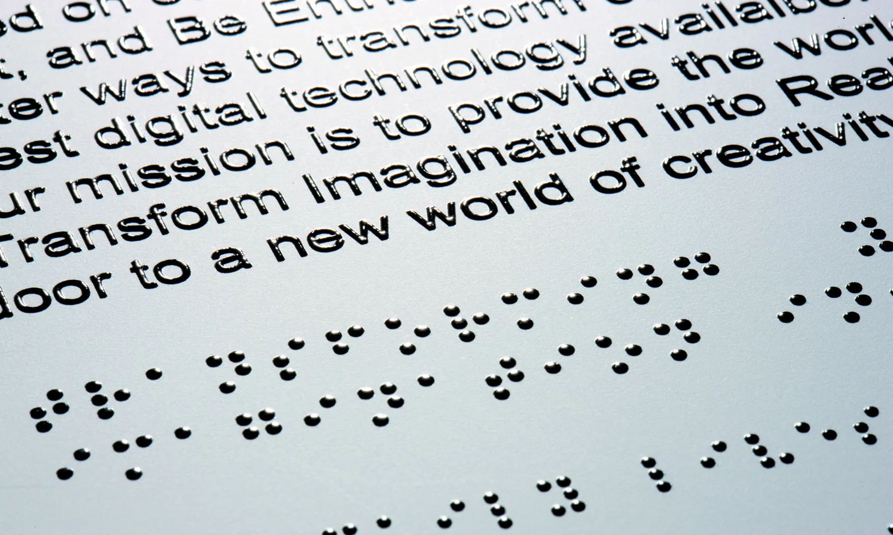 Text en braille 