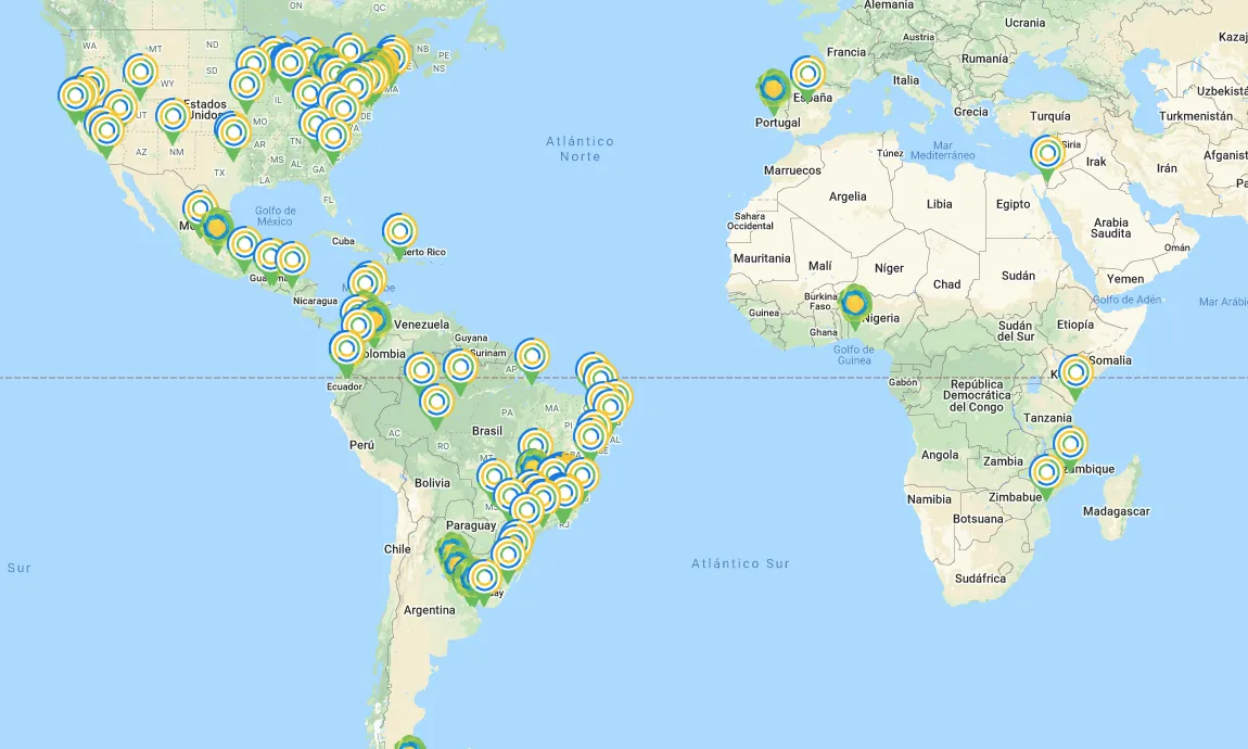 Mapa amb iniciatives solidàries