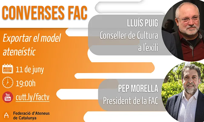 La primera conversa FAC serà amb Lluís Puig i Pep Morella