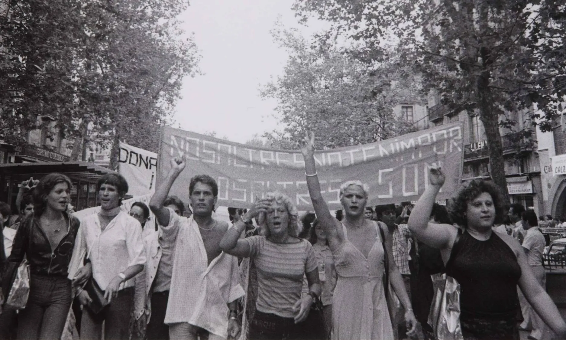 La primera manifestació d'Orgull LGTBI a Barcelona, el 1977