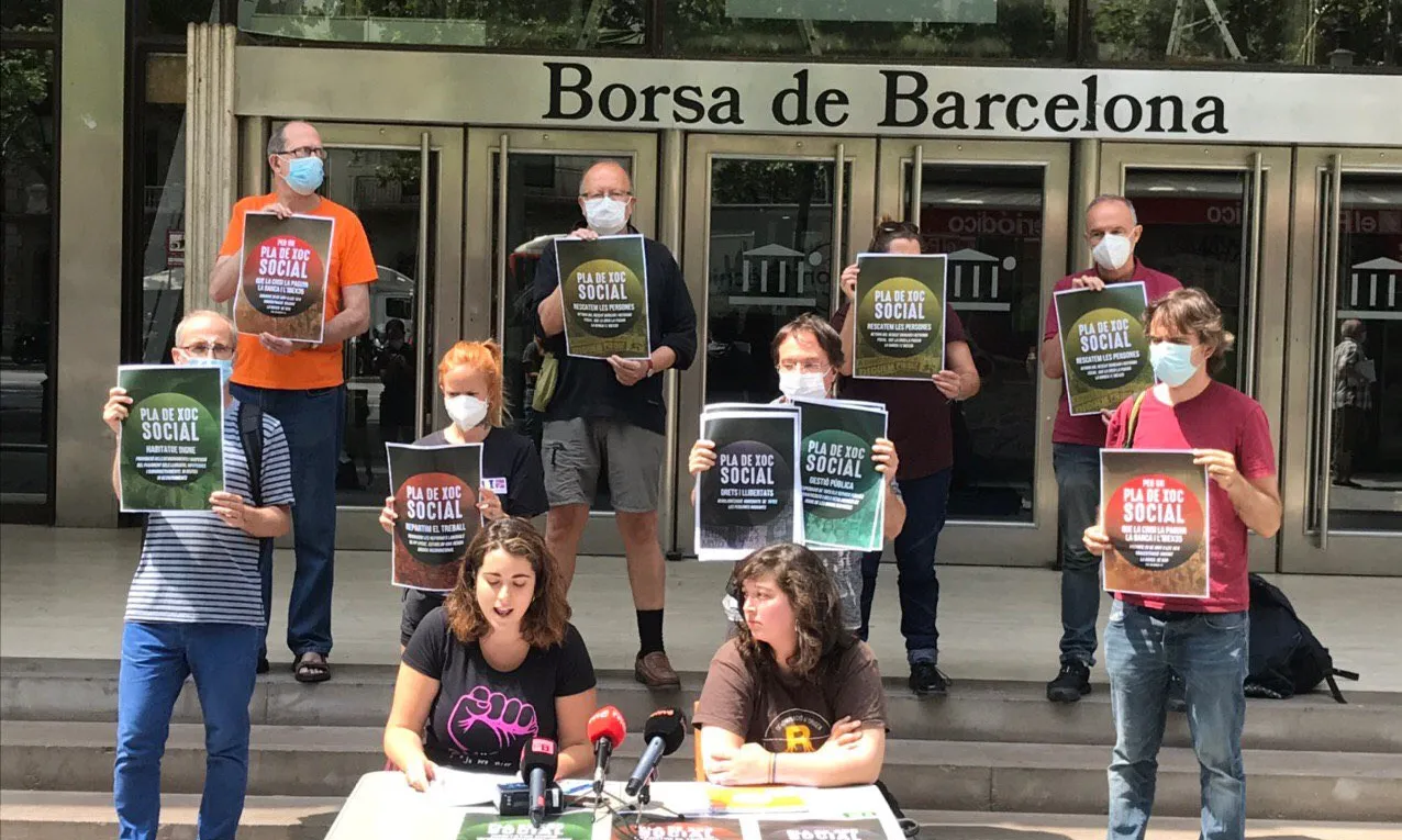 Roda de premsa per presentar els cinc eixos de la campanya i la mobilització.