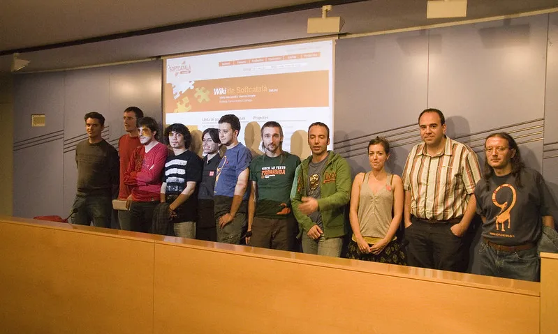Fotografia de la celebracó del 10è aniversari de SoftCatalà. Imatge de Jesús Corrius. Llicència d'ús CC BY 2.0