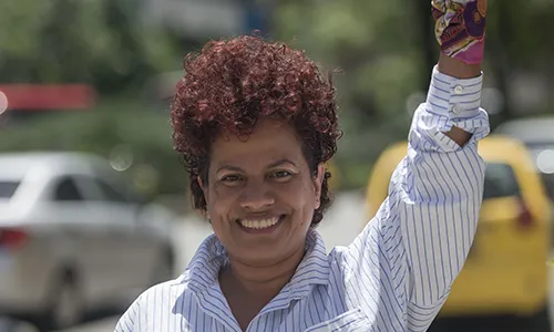 Ismaria Zapata, activista feminista lesbiana, sociòloga amb mestratge en Estudis Humanístics i membre de la regidoria col·lectiva Estamos Listas.