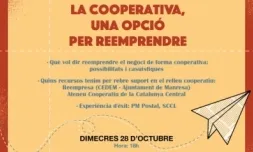 La sessió abordarà les diferents possibilitats i casuístiques que es poden donar a l’hora de reemprendre un negoci en format cooperativa. Font: Aracoop.