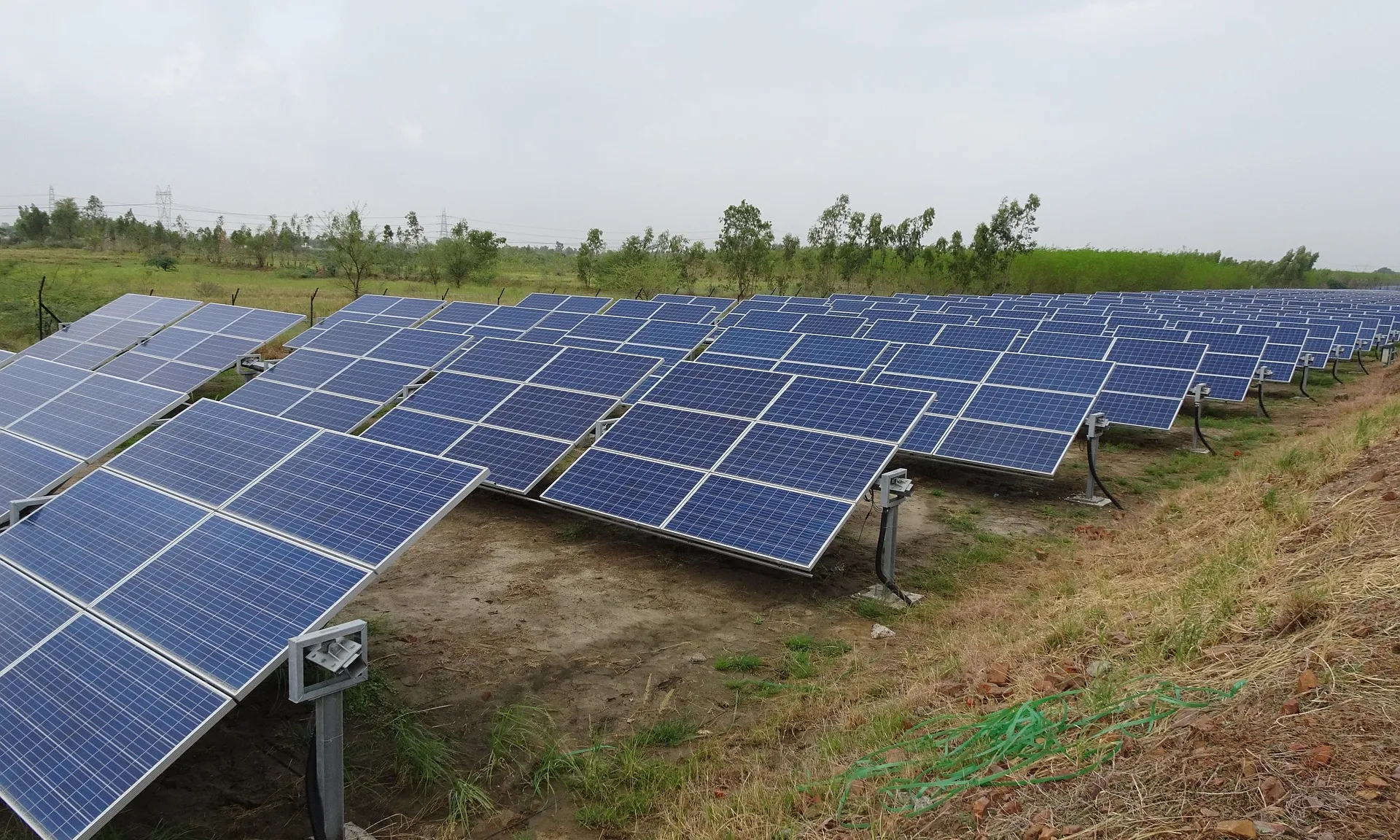 Panells fotovoltaics, per produir energia renovable.