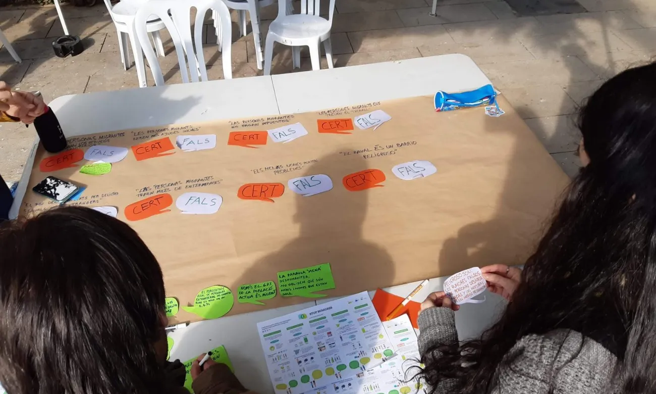 Activitat per trencar estereotipis del barri durant el festival ravals 2019