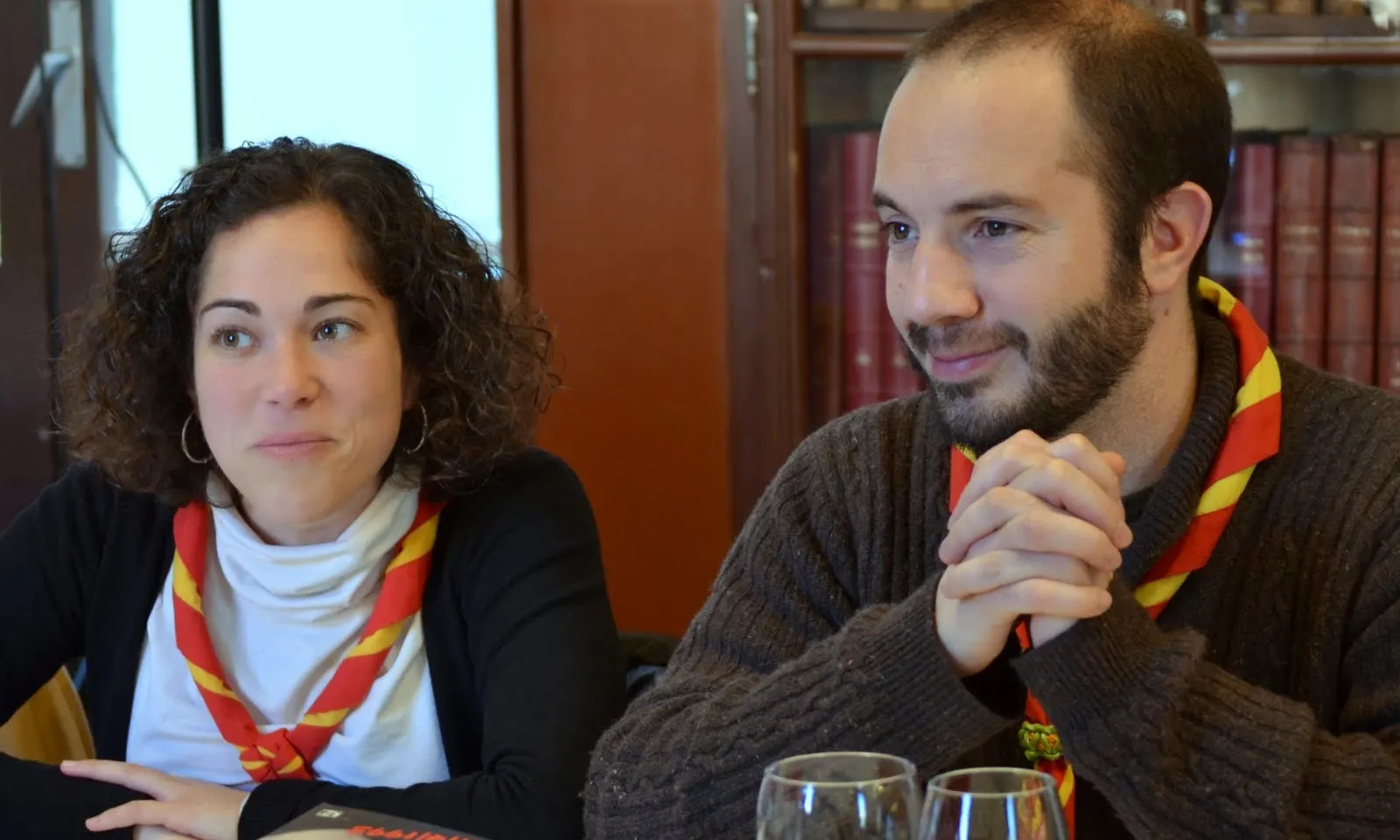 Trini Molist i Lluís Marco, ex comissaris generals de Minyons Escoltes i Guies de Catalunya