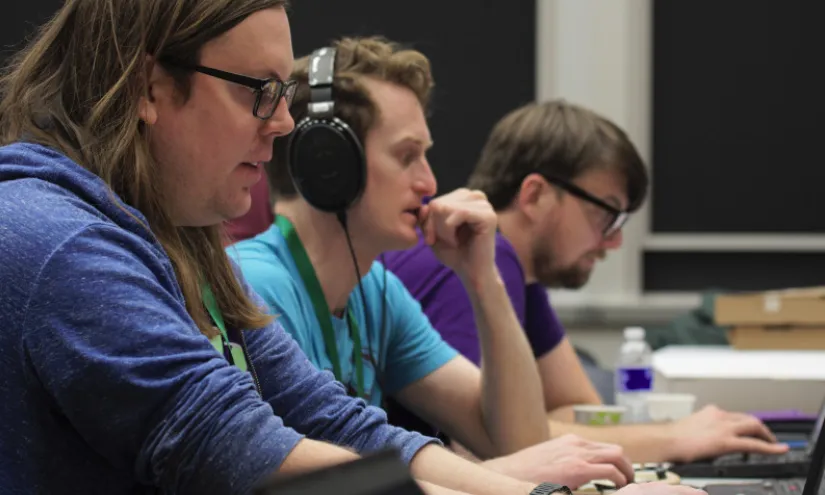 Treballadors de la Free Software Foundation. 2019, fotografia de la Free Software Foundation i Rubén Rodríguez Pérez. Llicència Creative Commons Attribution 4.0