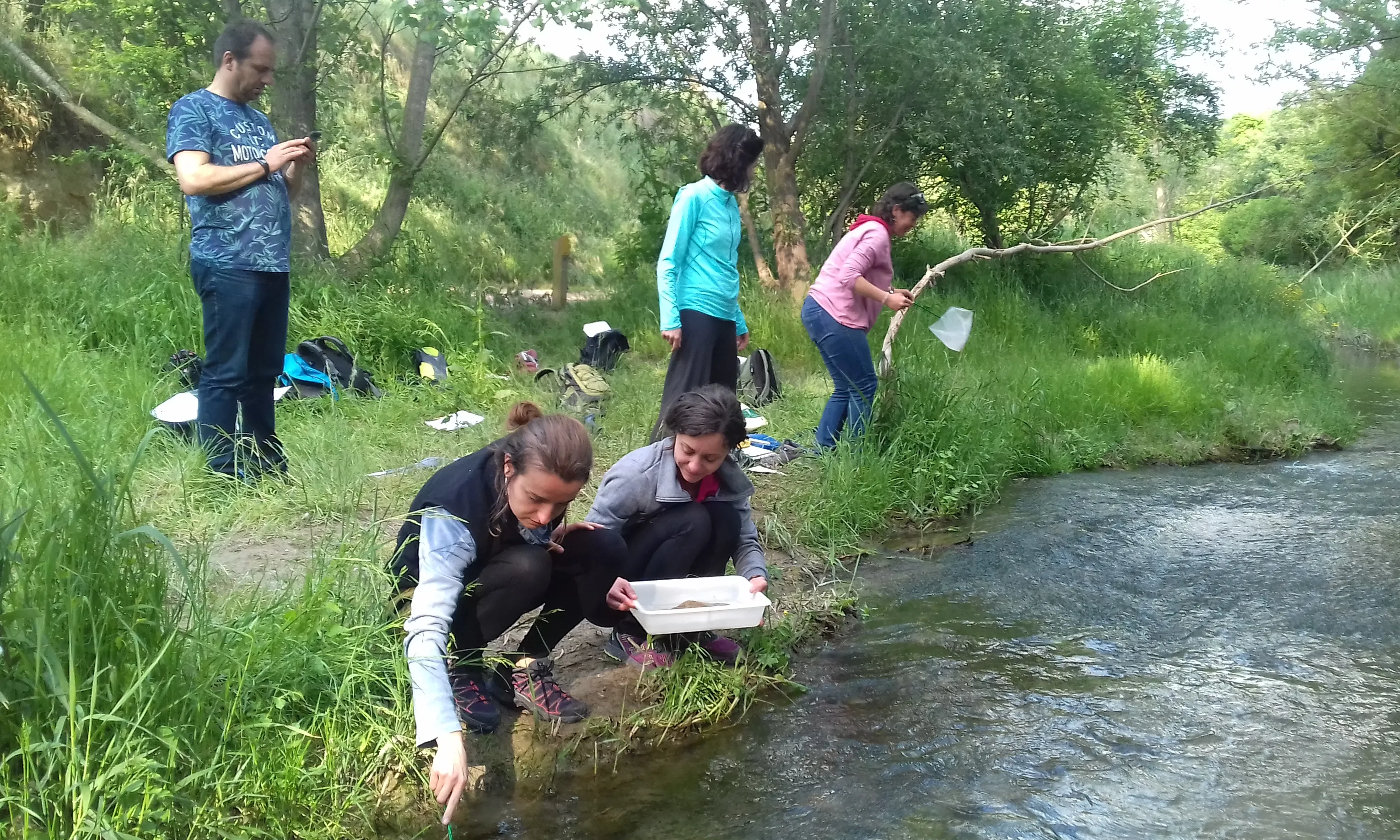 La inspecció dels rius es una de les tasques organitzades per Hàbitats