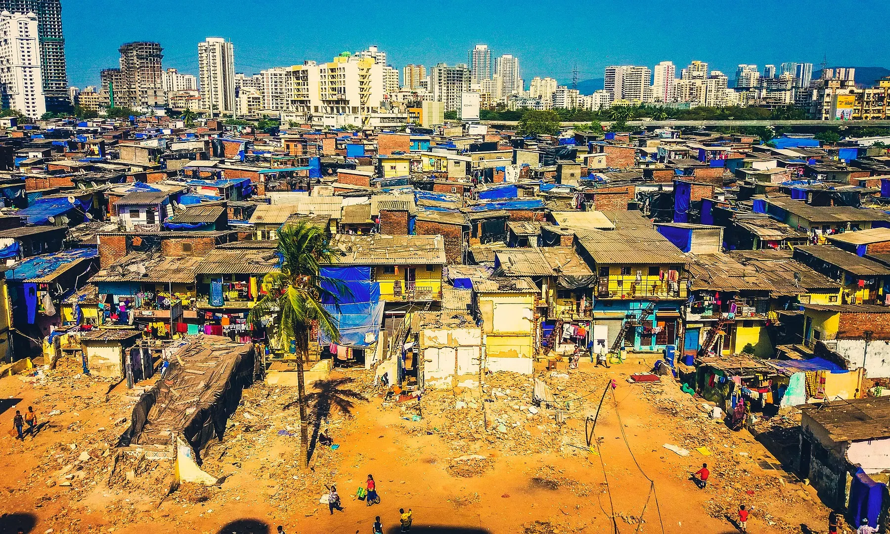 Mumbai representa les situacions de desigualtats existents al món.