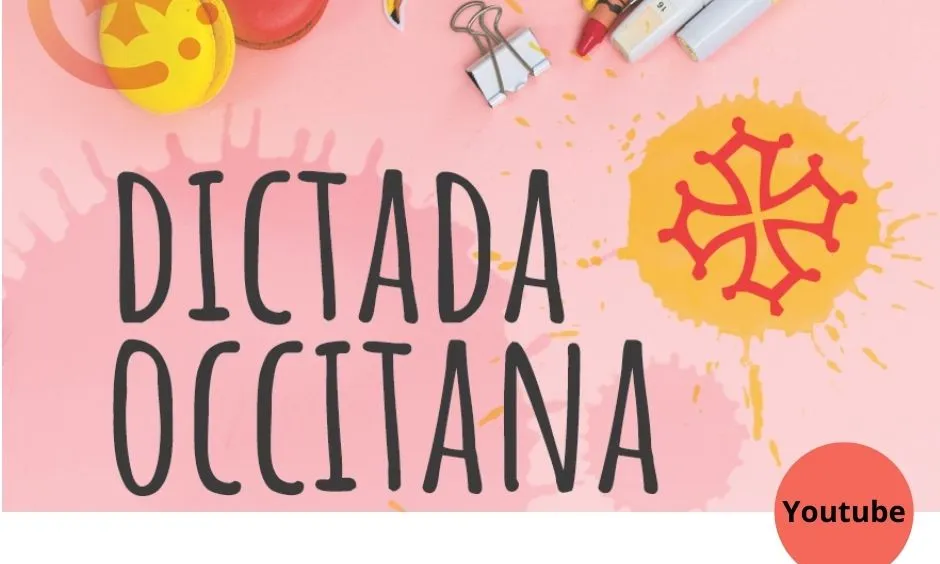 Cartell de l'edició virtual de la Dictada Occitana d'enguany.