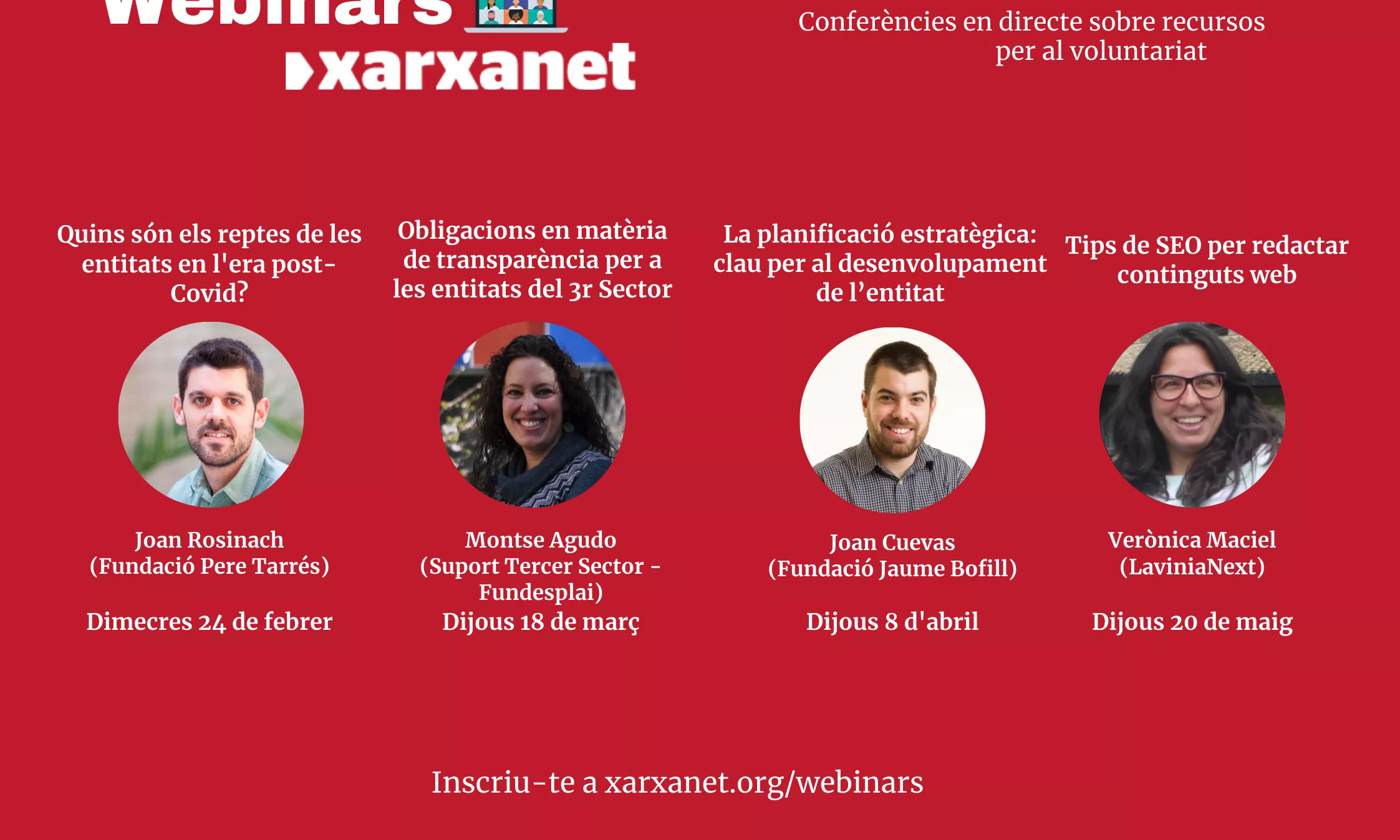 El nou cicle de webinars de Xarxanet tindrà una periodicitat mensual.