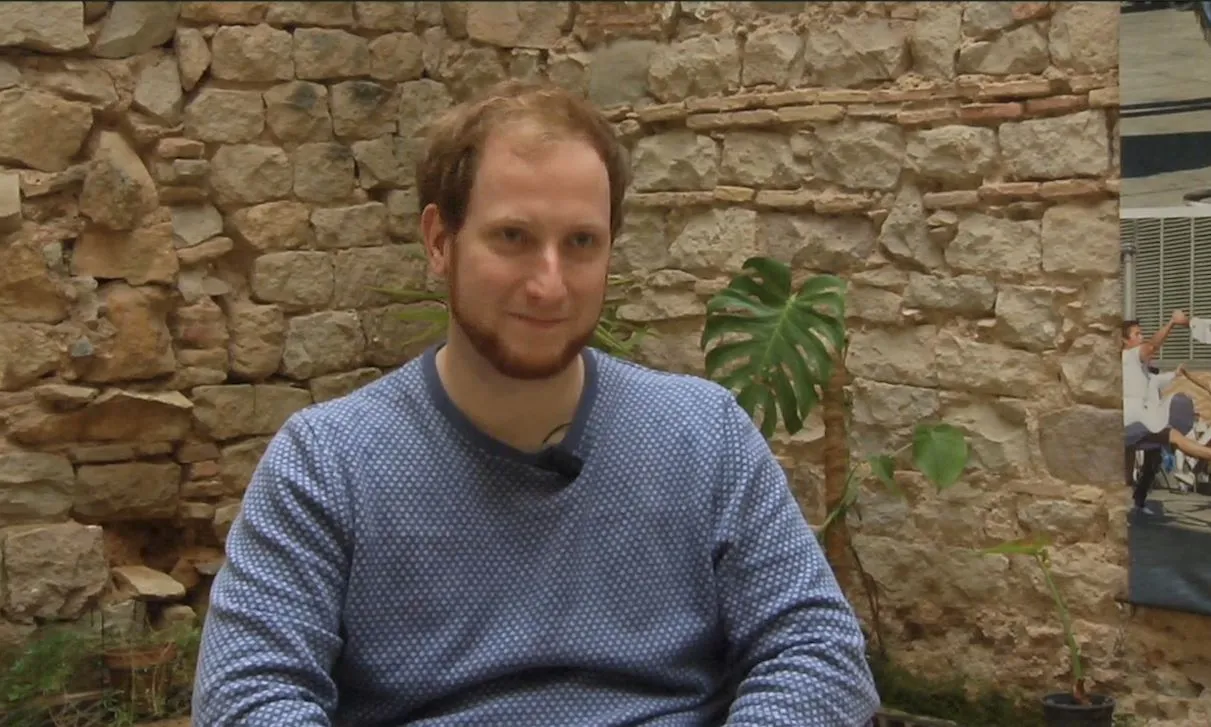 Nico Alonso, co-cap de colla de l'Associació d'Amics dels Gegants del Pi.
