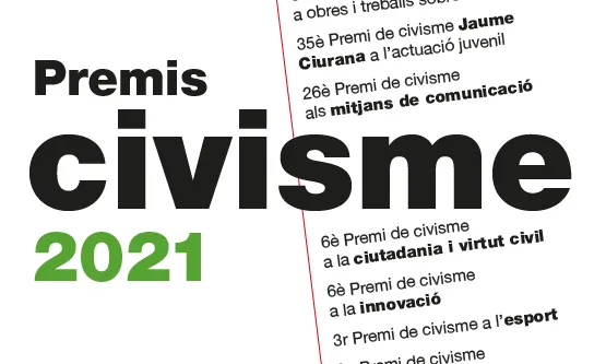 Convocats els Premis de Civisme 2021 Convocats els Premis de Civisme 2021