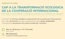 Formació sobre temes ambientals destinada a professionals de cooperació internacional. Font: Agència Catalana de Cooperació al Desenvolupament.