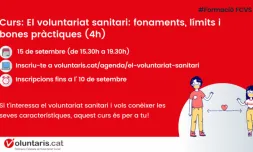 Curs sobre el voluntariat sanitari, organitzat per la Federació Catalana de Voluntariat Social. Font: FCVS