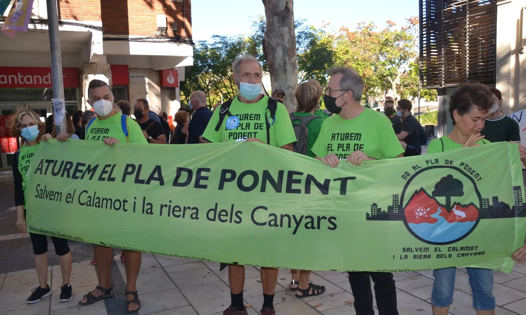 Una de les diverses accions de protesta que la plataforma ha dut a terme en els darrers mesos.