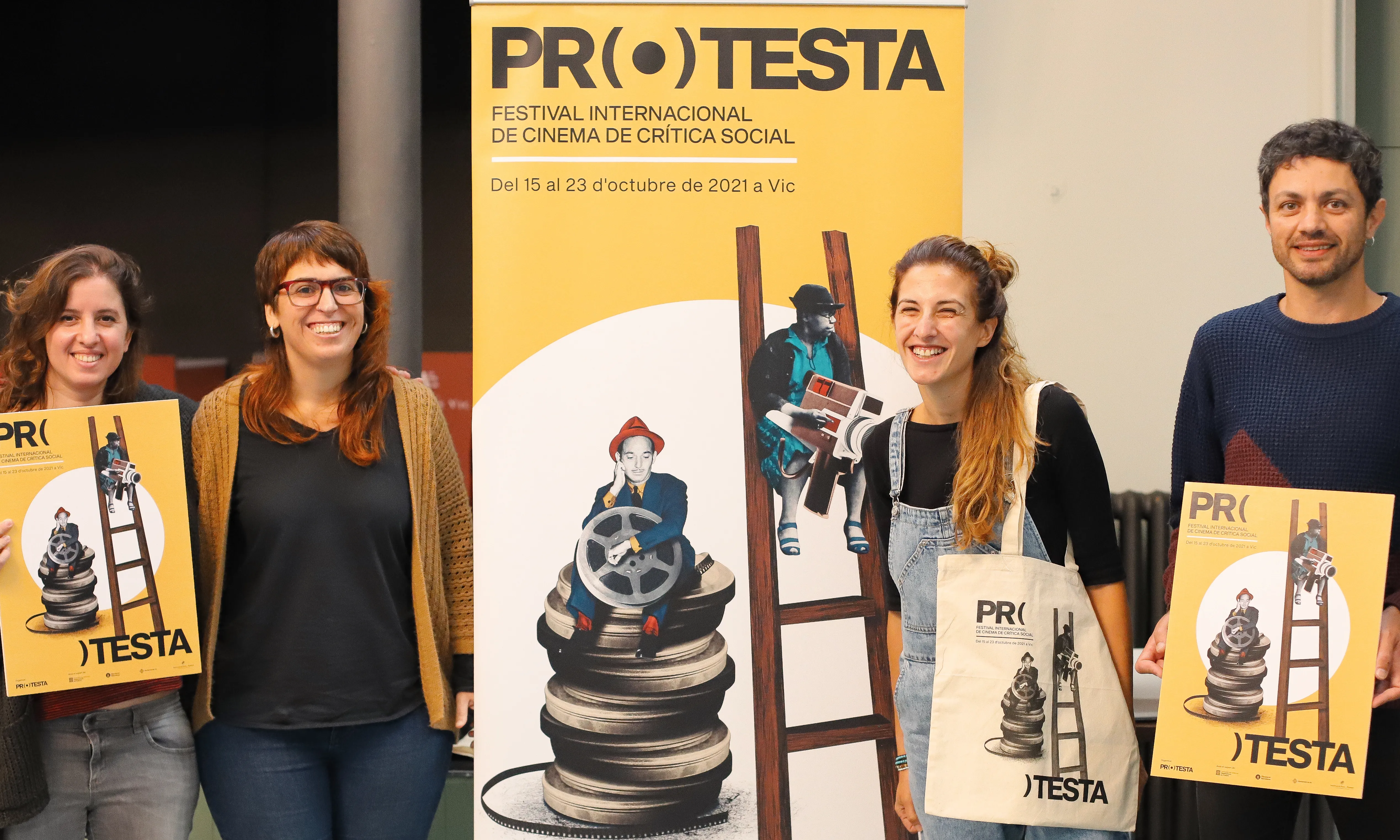 Part de l'equip de l'organització durant la roda de premsa de presentació del Festival.