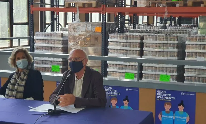 Un moment de la presentació de la 13a edició del Gran Recapte, la recollida se celebrarà del 19 al 27 de novembre.