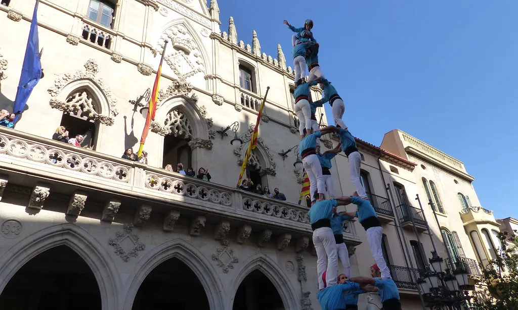 Actuació dels Castellers de Terrassa.