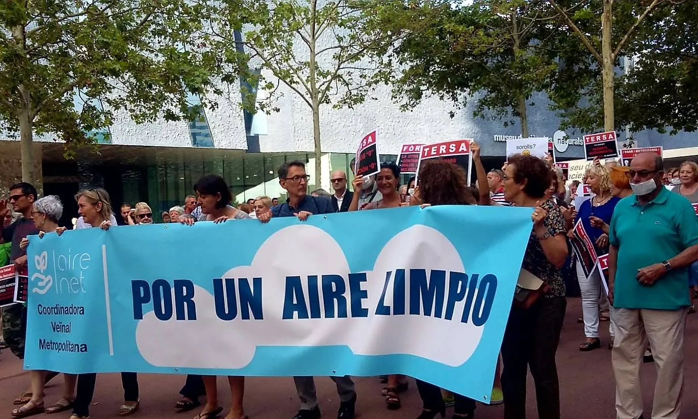 'Per un aire net', marxa de la coordinadora veïnal al Parc del Fòrum.