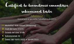 Formació subvencionada per a persones en ERTO. Font: Fundesplai.