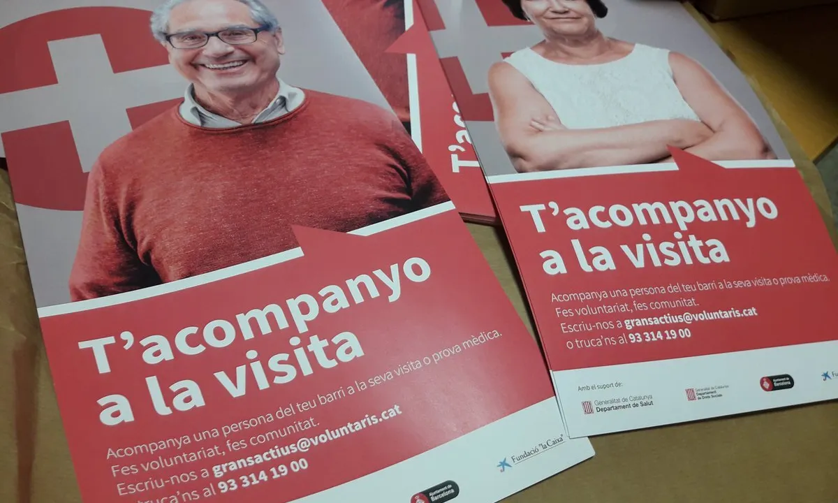 El programa 'Grans Actius' necessita voluntariat als barris de La Marina del Port i Marina del Port Vermell, a Barcelona.