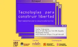 Cartell de la formació de Ciberfemlab i Técnicas Rudas