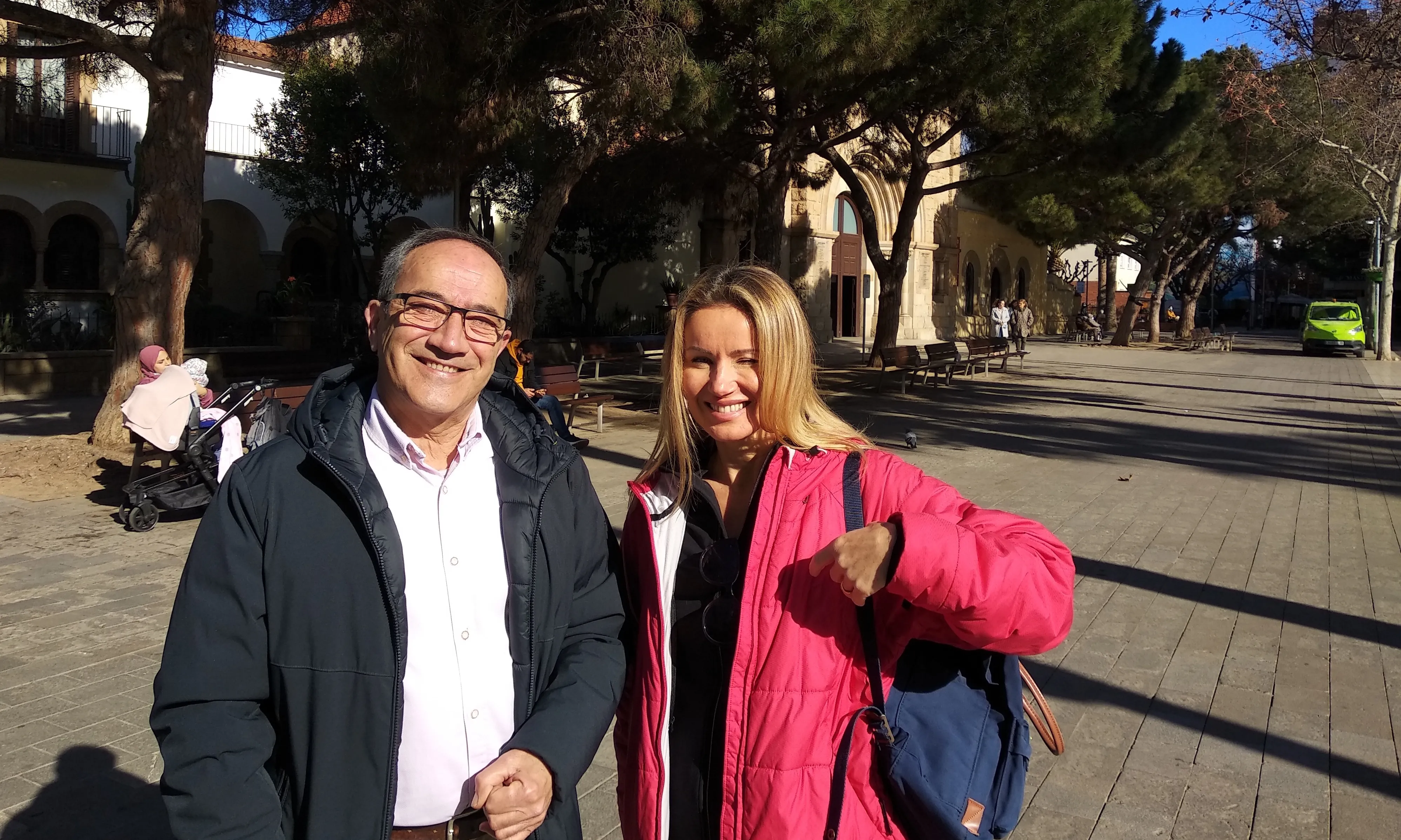 En Gumer i l'Alexandra, els dos integrants de la parella lingüística de Voluntariat per la llengua protagonista del reportatge.