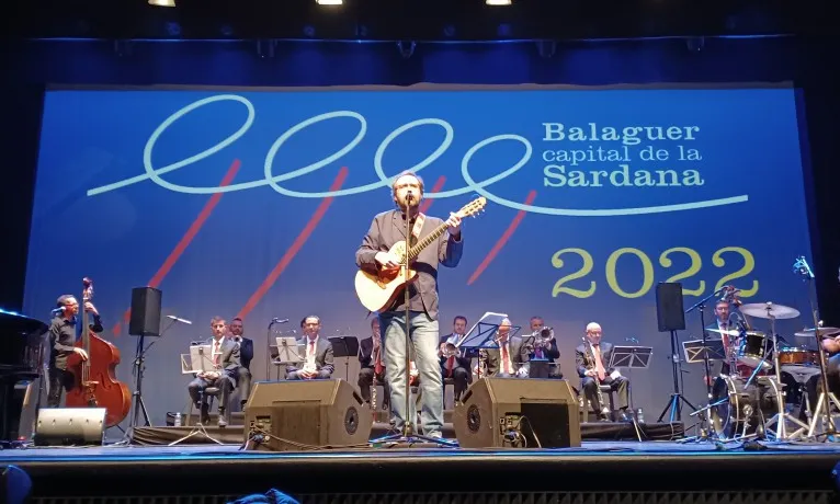 Fragment del concert de Roger Mas i la Cobla de Sant Jordi de Barcelona, a l'acte inaugural de la Capital de la Sardana Balaguer 2022.