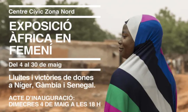 Exposició ‘Àfrica en femení’ al Centre Cívic Zona Nord. Font: Fundació Solidaritat UB i RUIDO Photo