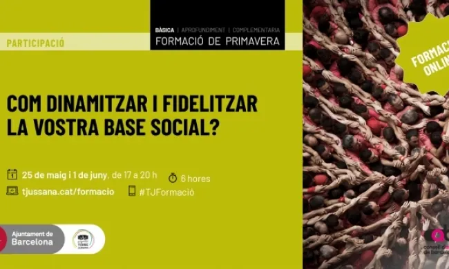 flyer digital del curs COM DINAMITZAR I FIDELITZAR LA VOSTRA BASE SOCIAL? 